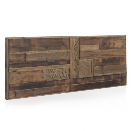 Cabezal madera reciclada estilo étnico 165x60cm
