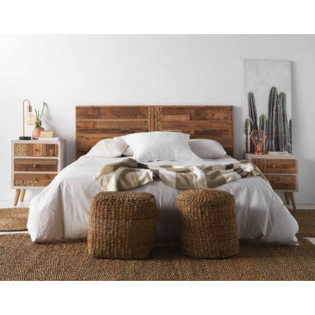 Cabezal madera reciclada estilo étnico 145x60cm