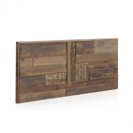Cabezal madera reciclada estilo étnico 145x60cm