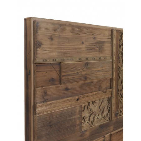 Cabezal madera reciclada estilo étnico 110x60cm