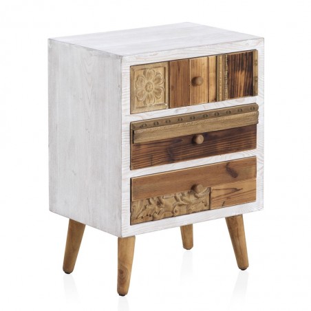 Mesilla 3 cajones 48x36x65h madera reciclada
