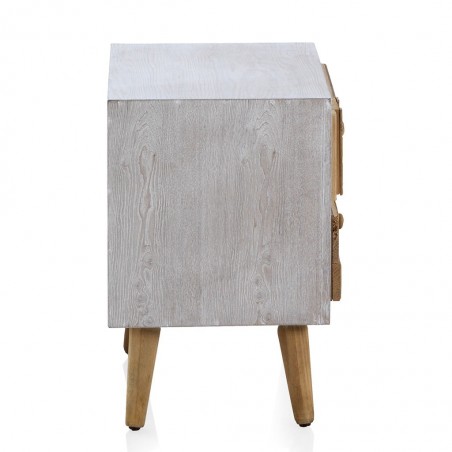 Mesilla 2 cajones 48x36x52h madera reciclada