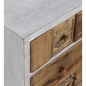 Cómoda estio étnico 80x36x81h madera reciclada 2