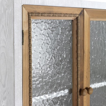 Vitrina estio étnico 60x35x170h madera reciclada