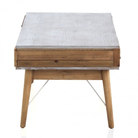 Mesa centro estilo étnico 110x60x49h madera reciclada