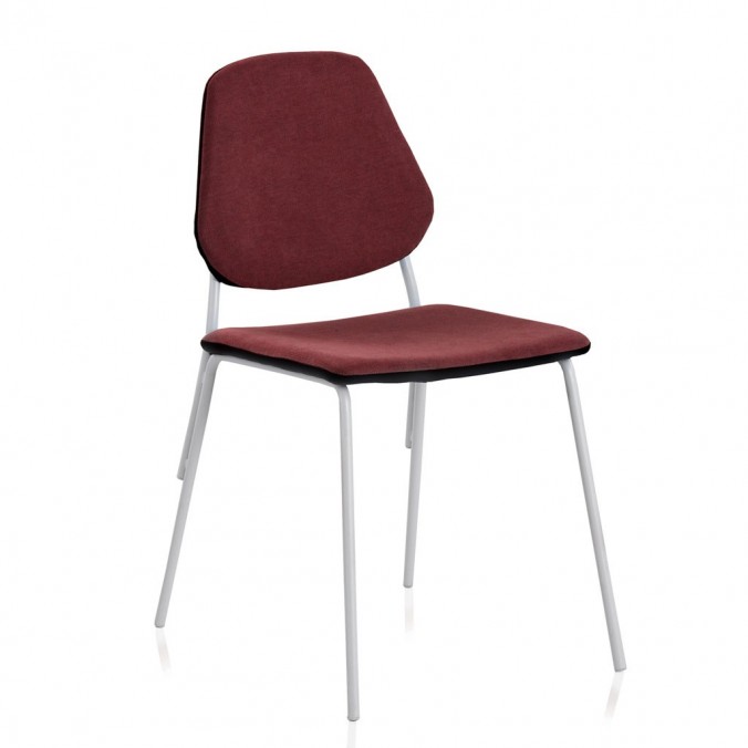 Pack 4 sillas de estilo contemporaneo rojo
