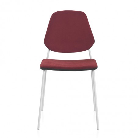 Pack 4 sillas de estilo contemporaneo rojo