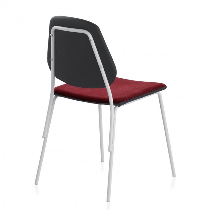 Pack 4 sillas de estilo contemporaneo rojo