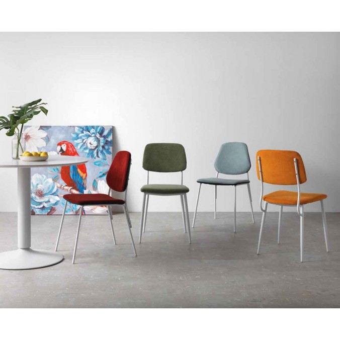 Pack 4 sillas de estilo contemporaneo naranja