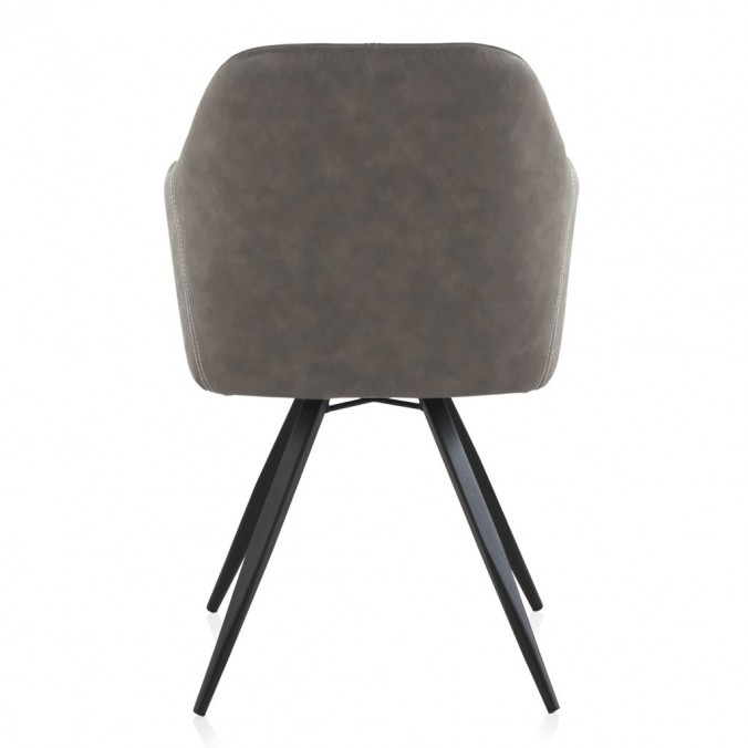 Sillón vintage en polipiel taupé 58x55x88h