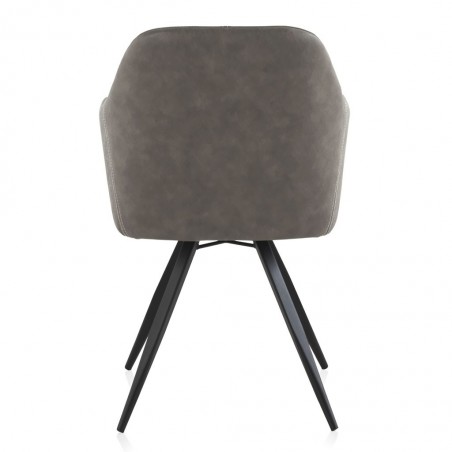 Sillón vintage en polipiel taupé 58x55x88h