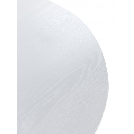 Mesa comedor redonda de acero y madera 100x78h