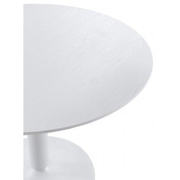 Mesa comedor redonda de acero y madera 100x78h 2
