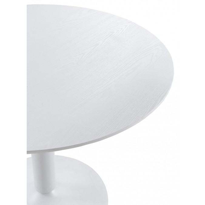 Mesa comedor redonda de acero y madera 100x78h