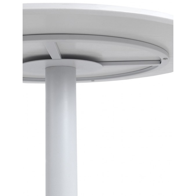 Mesa comedor redonda de acero y madera 100x78h