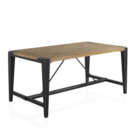 Mesa de comedor estilo industrial 160x90x75h en abeto