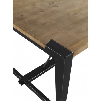 Mesa de comedor estilo industrial 160x90x75h en abeto 2