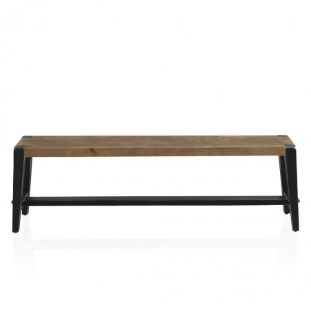 Banco de estilo industrial 150x32x45h en abeto