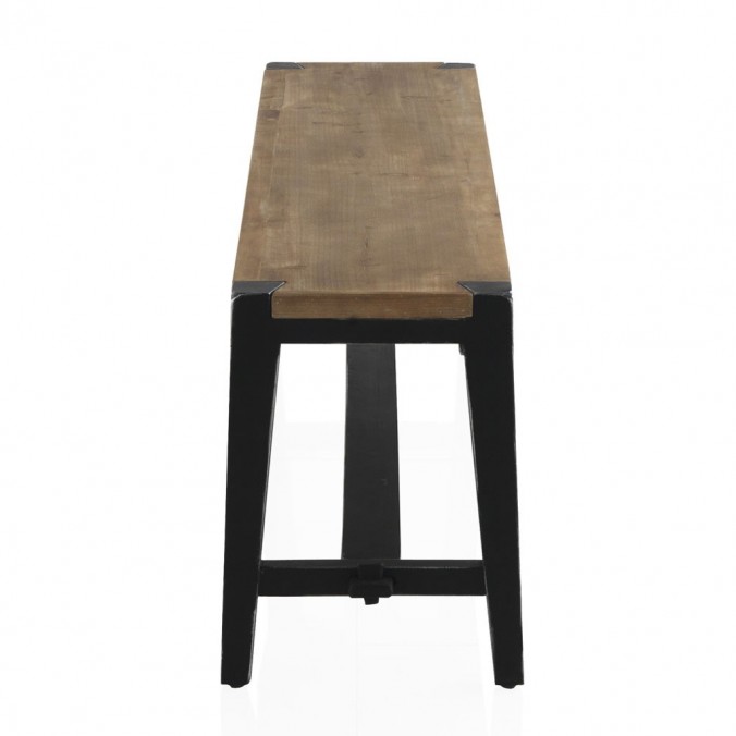 Banco de estilo industrial 150x32x45h en abeto