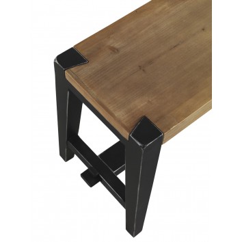 Banco de estilo industrial 150x32x45h en abeto 2