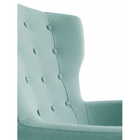 Sillón estilo vintage tapizado mint 78x77x90h