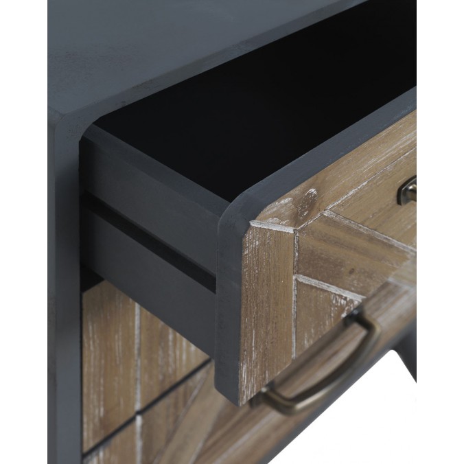 Mesilla 3 cajones estilo industrial abeto 40x35x67h