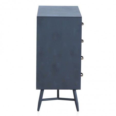 Cómoda 5 cajones estilo industrial abeto 78x41x82h