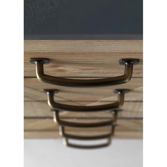 Cómoda 5 cajones estilo industrial abeto 78x41x82h Cómoda 5 cajones estilo industrial abeto 78x41x82h