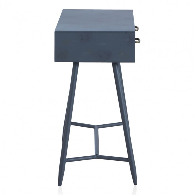 Consola 2 cajones estilo industrial abeto 80x41x75h