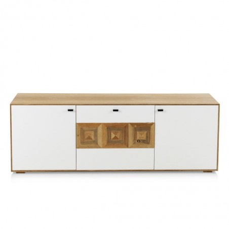 Mueble TV estilo contemporaneo 160x45x55h mdf y teka