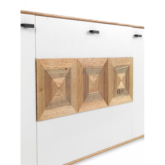 Mueble TV estilo contemporaneo 160x45x55h mdf y teka