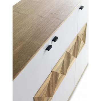Aparador estilo contemporaneo 132x40x82h mdf y teka 2