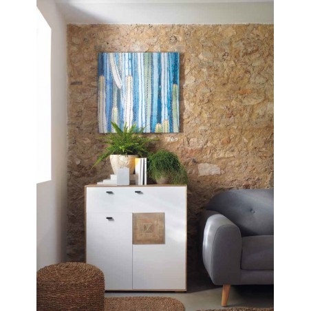 Aparador estilo contemporaneo 77x40x83h mdf y teka