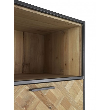 Estantería aparador estilo industrial 60x38x158h hierro y abeto