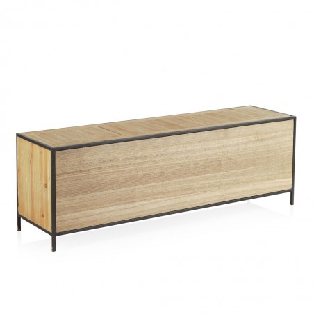 Mueble TV estilo industrial 150x40x50h hierro y abeto