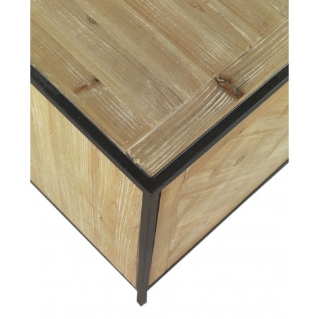 Mueble TV estilo industrial 150x40x50h hierro y abeto