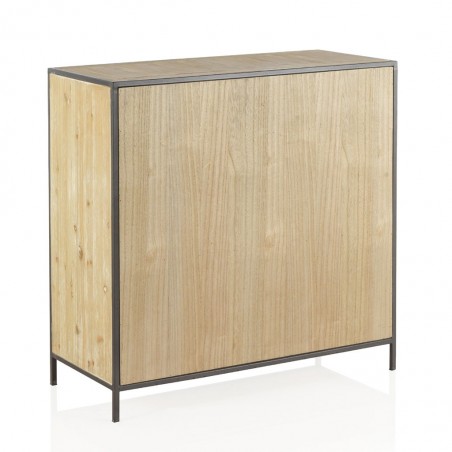 Aparador estilo industrial 90x40x90h hierro y abeto