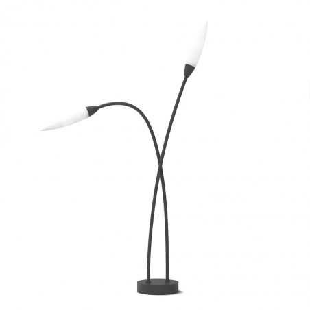 Lámpara pie exterior 2L serie Espiga