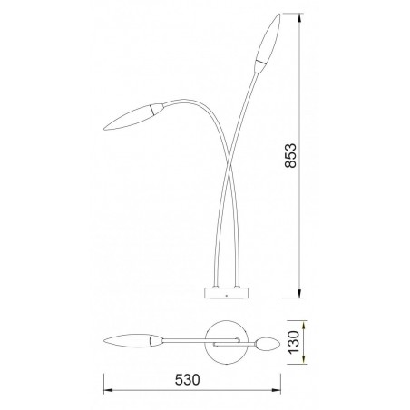 Lámpara pie exterior 2L serie Espiga
