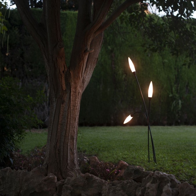 Lámpara pie de exterior 113cm serie Espiga Lámpara pie de exterior 113cm serie Espiga