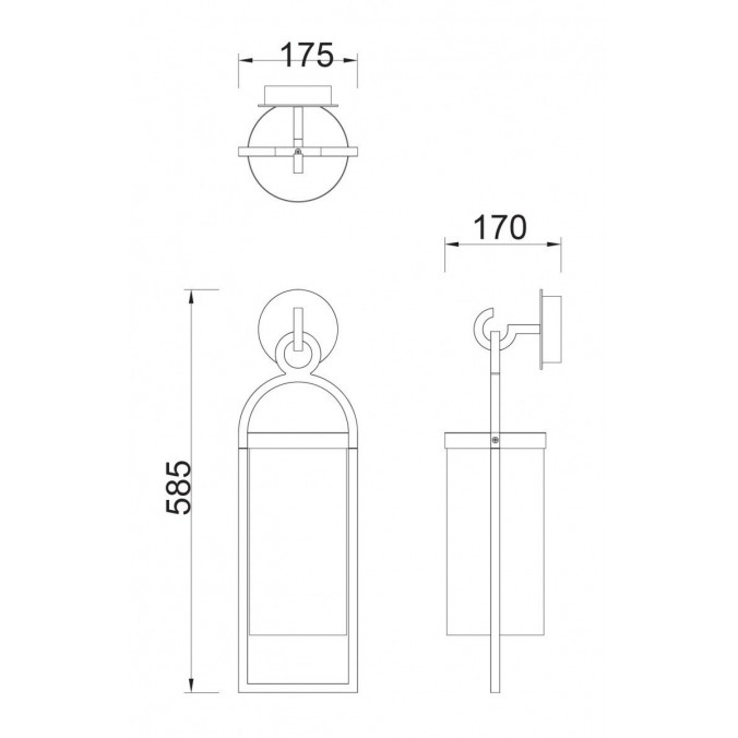 Aplique de pared exterior 58cm serie Maya