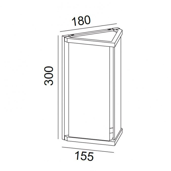 Aplique de pared exterior 30cm serie Meribel Aplique de pared exterior 30cm serie Meribel