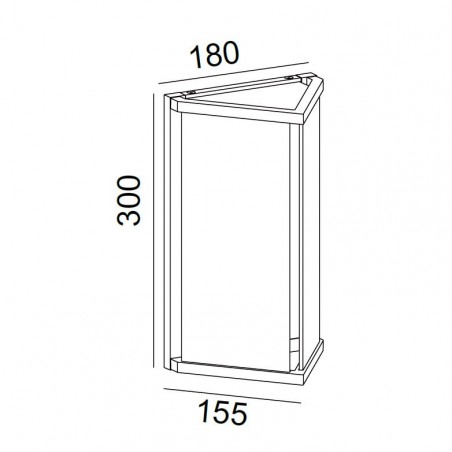 Aplique de pared exterior 30cm serie Meribel