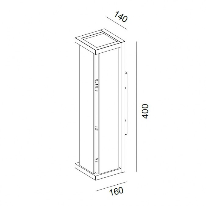 Aplique de pared exterior 40cm serie Meribel Aplique de pared exterior 40cm serie Meribel
