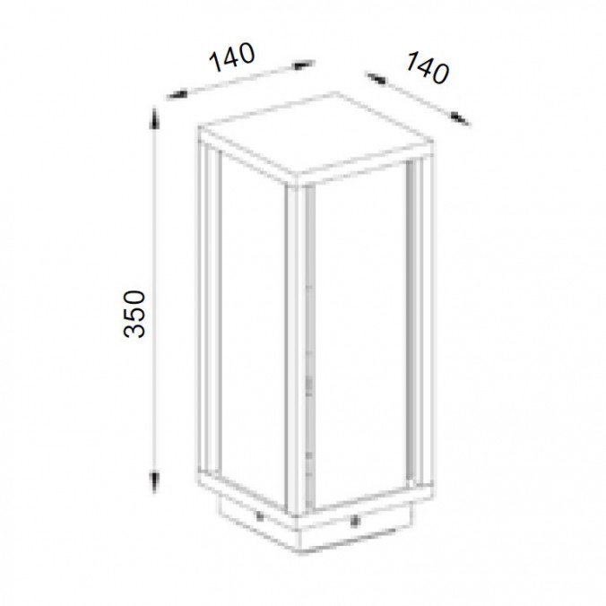 Sobremuro exterior 35cm serie Meribel
