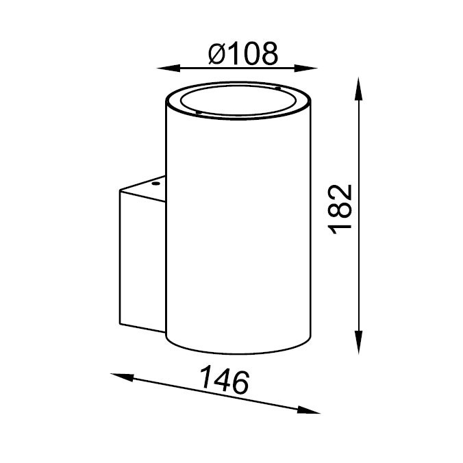 Aplique de pared exterior 1 luz serie Volcano