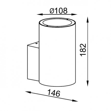 Aplique de pared exterior 1 luz serie Volcano