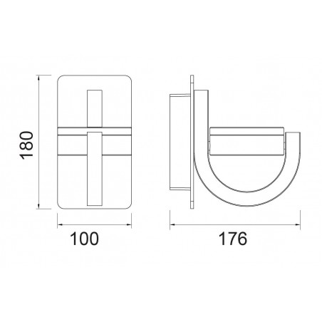 Aplique de pared orientable blanco serie IGUAZÚ