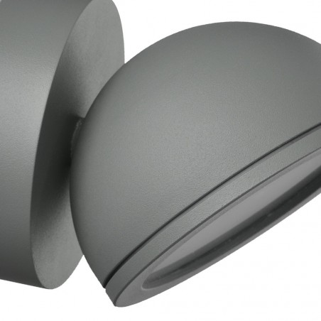 Aplique pared de exterior serie EVEREST gris