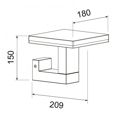Aplique de pared exterior LED serie Tignes